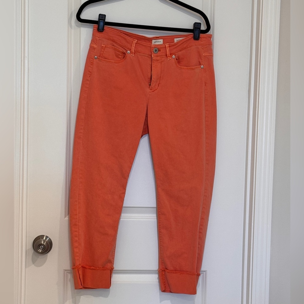 J. Jill Orange Cropped Jeans